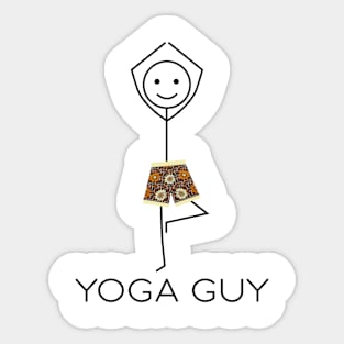 Funny Men Yoga Sticker